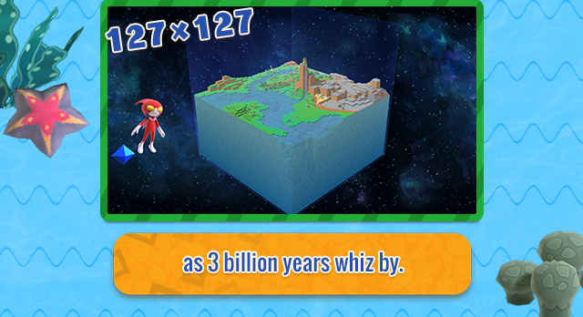 127x127　as 3 billion years whiz by.